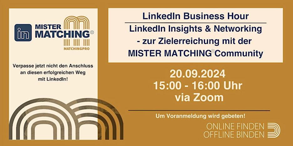 MISTER MATCHING - MatchingPRO LinkedIn Business Hour